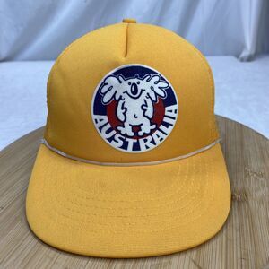 Vintage Australia Hat Trucker Rope Cap Adjustable Snapback Koala Yellow